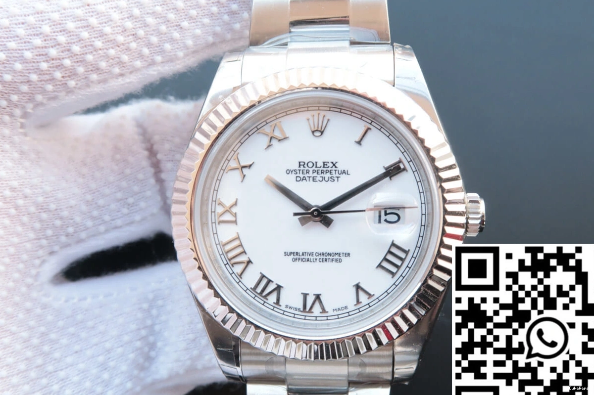 M126334-0023 Dial EW Rolex Factory White Datejust 1008